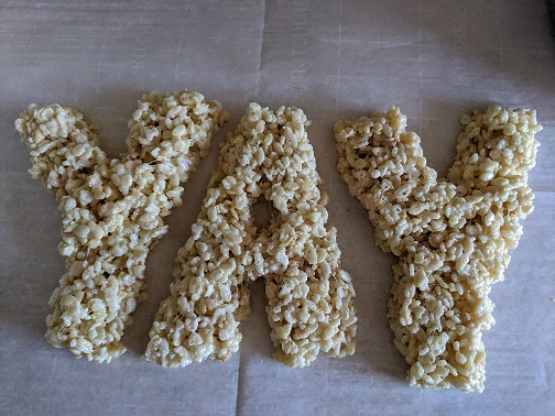 Rice Krispie Treat Made into YAY as Positive Feedback